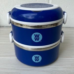 Weight Watchers 💙 Stacking Blue Snap N Lock Lunch To Go Container With Handle